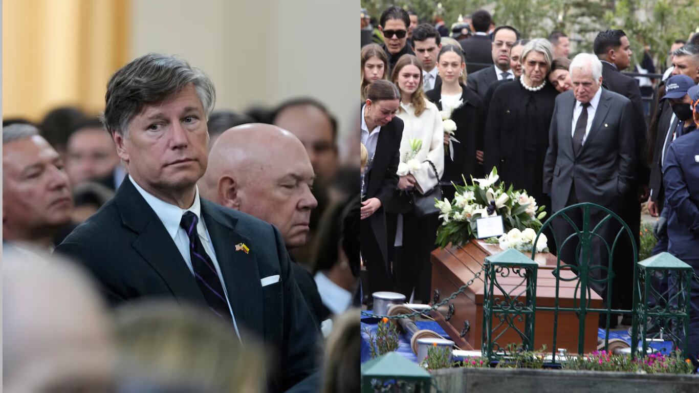 El subsecretario de Estado, Christopher Landau, asistió al servicio fúnebre del senador Miguel Uribe Turbay