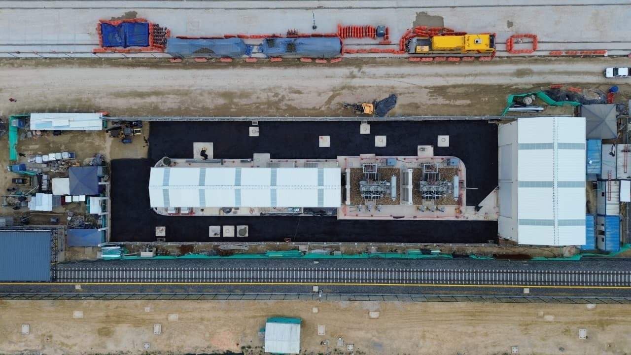 Las obras avanzan a muy buen ritmo. En la fotografía, la Subestación Porvenir.