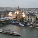 Vista aérea de la embarcación que llevaba a Colombia por el Río Sena