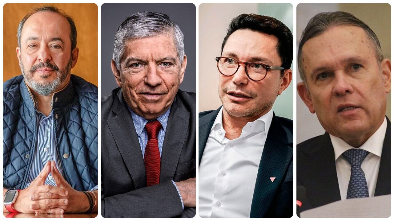 Germán Córdoba, César Gaviria, Carlos Caicedo y Efraín Cepeda.