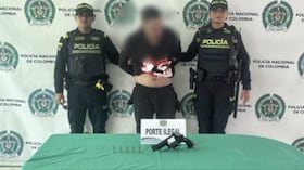 El presunto ladrón capturado.