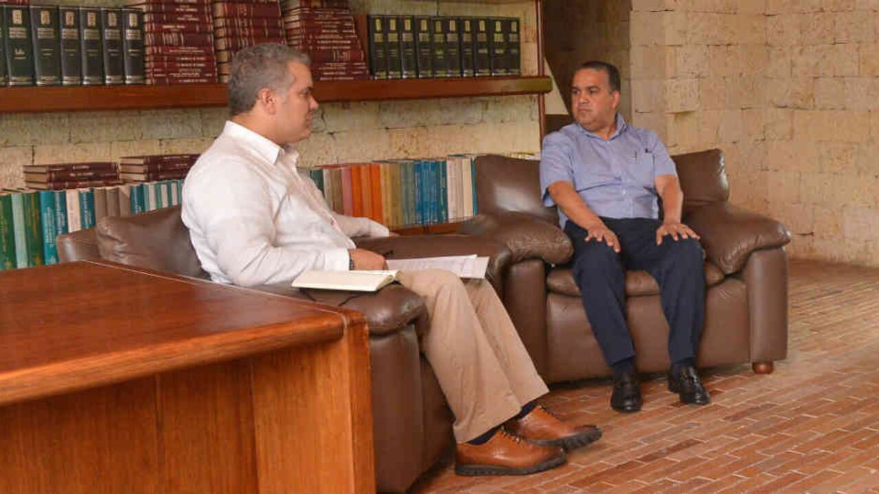 Presidente Iván Duque entrevista a Pedrito Pereira para la Alcaldía de Cartagena.