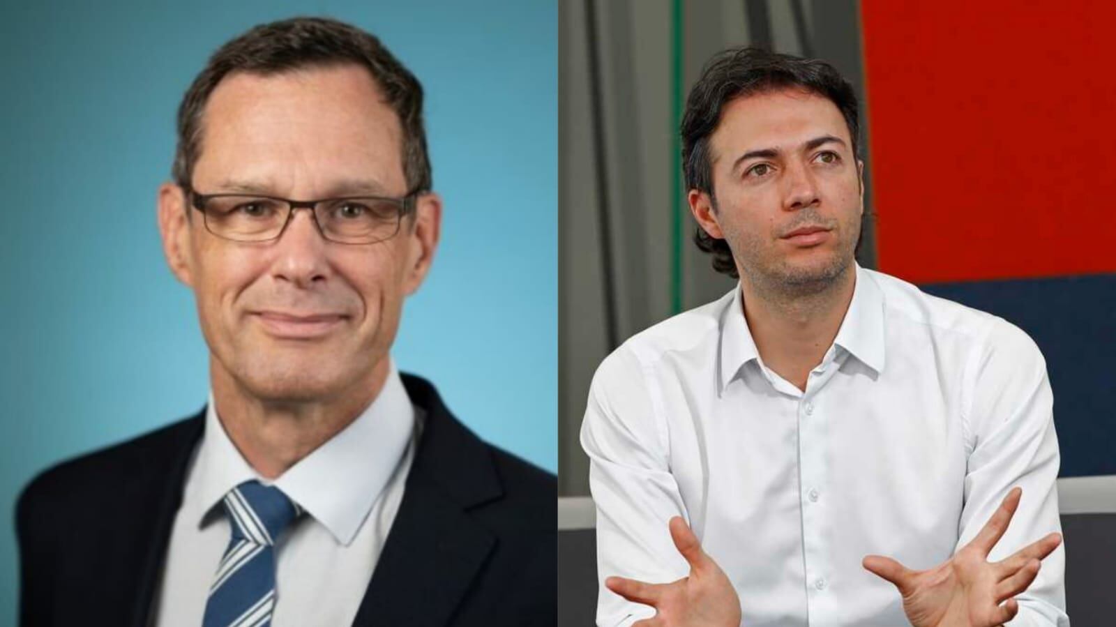 Peter Ptassek, Embajador de Alemania en Colombia y Daniel Quintero Calle. Foto: Reproducción Twitter