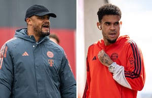 Decisión final de Vincent Kompany sobre Luis Díaz para el Bayern Múnich vs Friburgo.