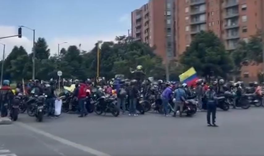 Moteros salieron a protestar en contra del Gobierno Petro