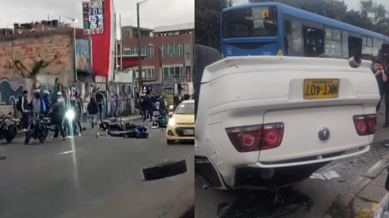 El accidente en la Avenida Mutis.