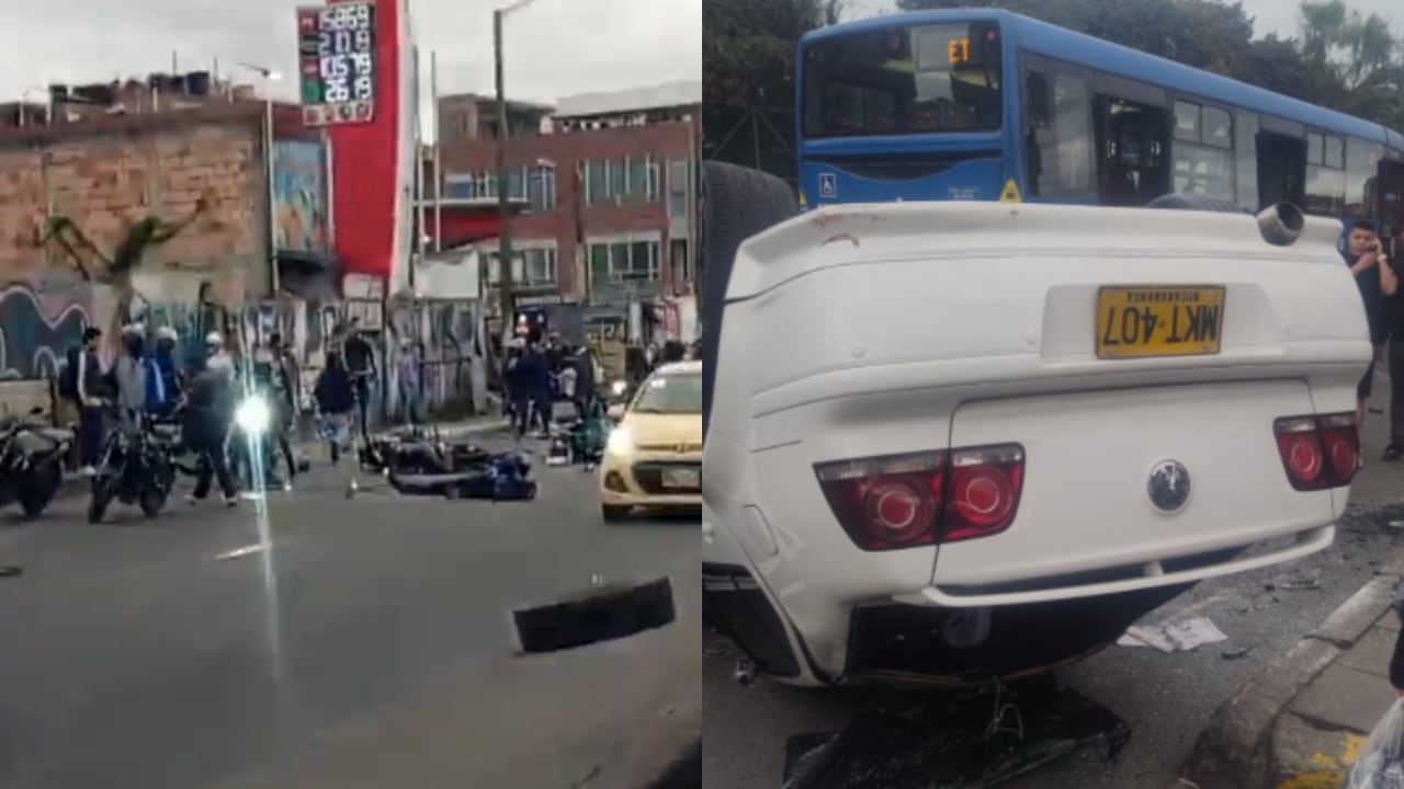 Imágenes del accidente en la avenida Mutis.