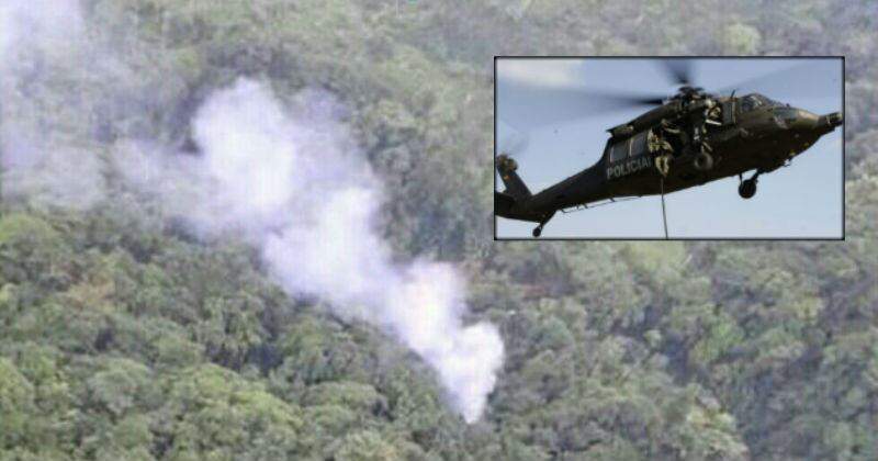 Un helicóptero Black Hawk fue derribado.