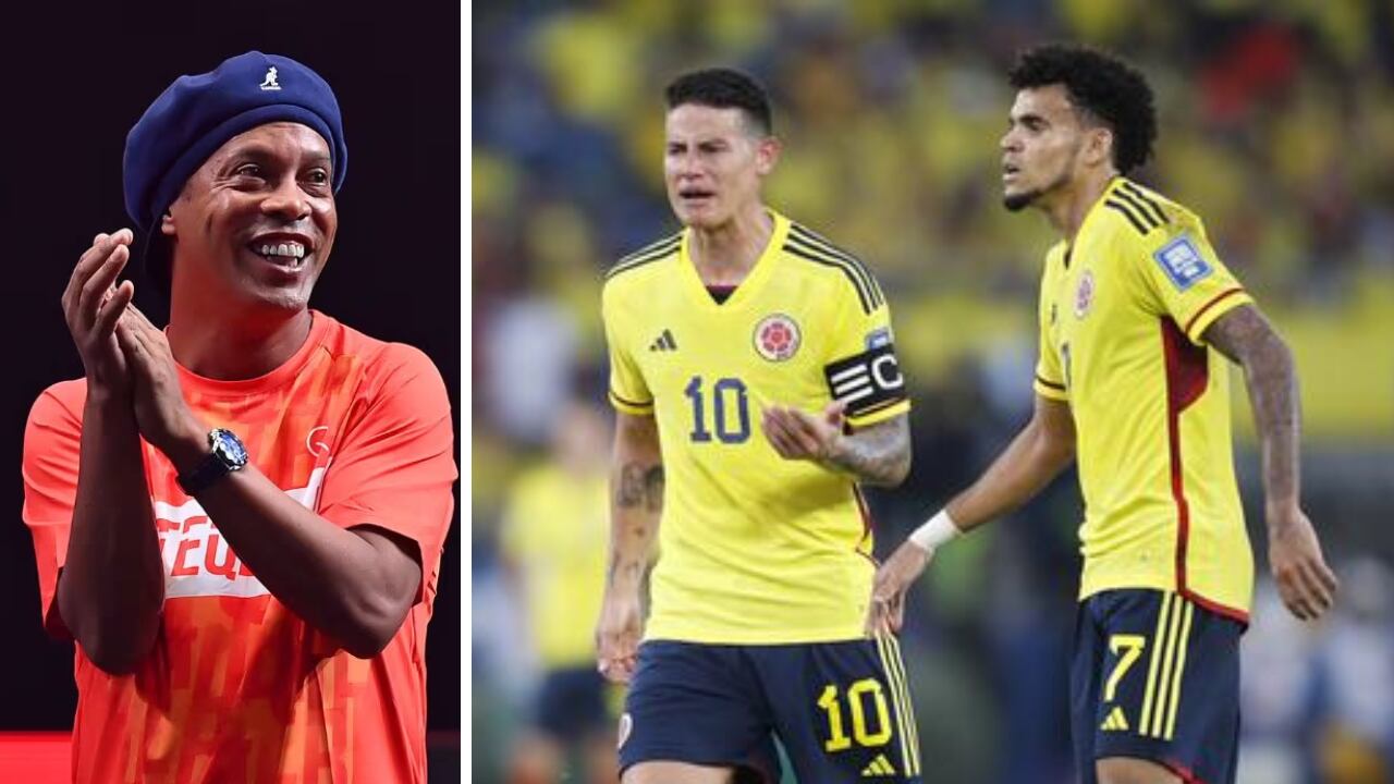 Ronaldinho elogió el nivel de James Rodríguez y Luis Díaz