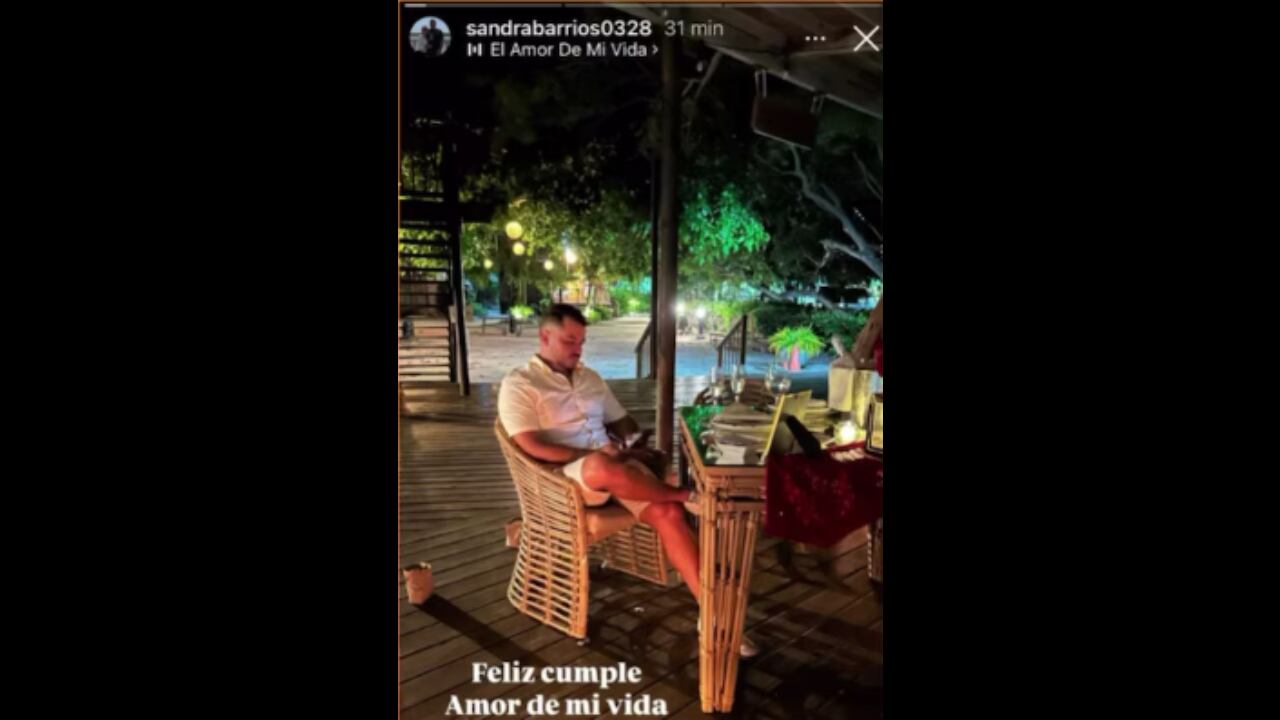 Sandra Barrios dedicó mensaje amoroso a su pareja