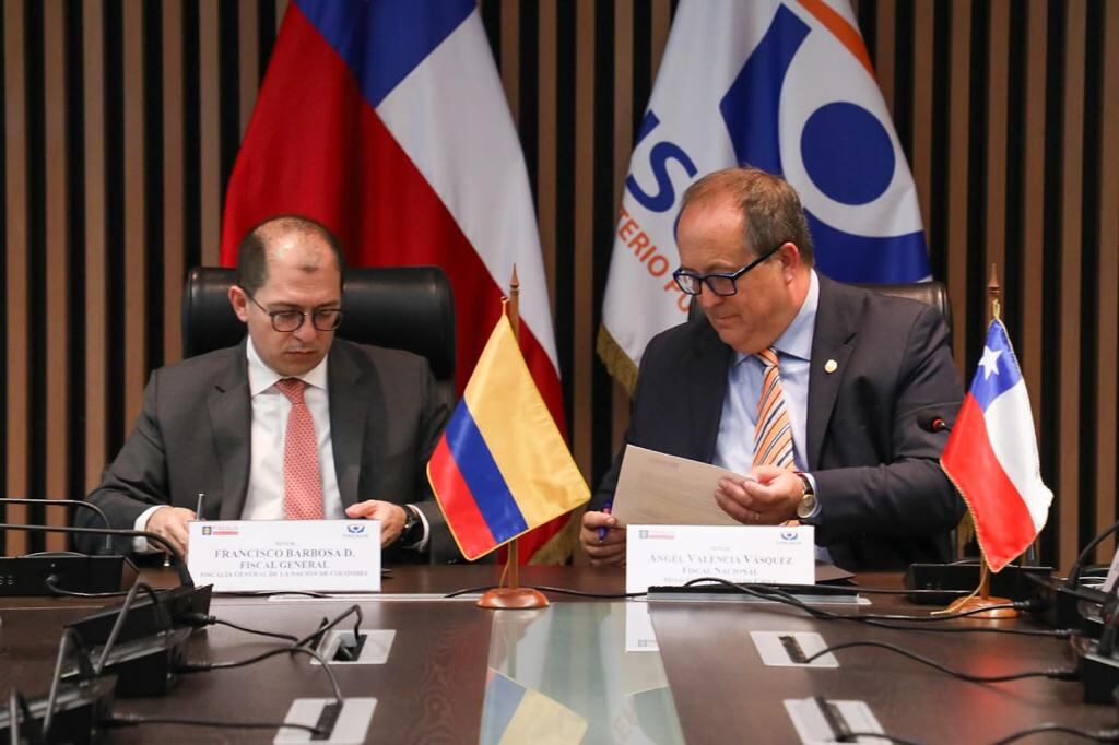 Frenar la expansión del Tren de Aragua e impactar el patrimonio ilegal, entre los temas de la reunión del Fiscal Barbosa se reunió con su homologo en Chile