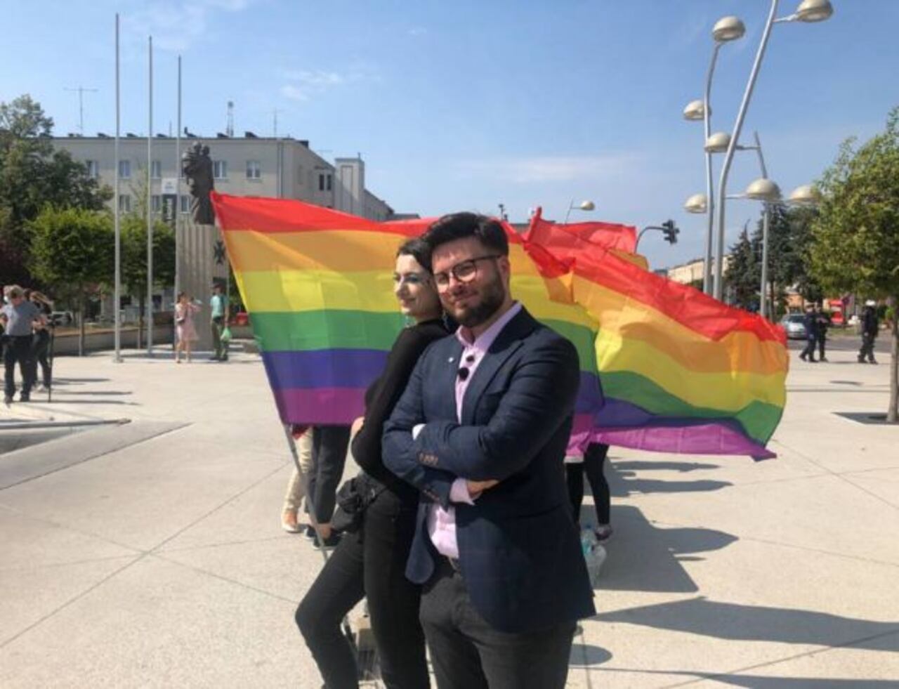 Bart Staszewski en su gira por el este de Polonia.