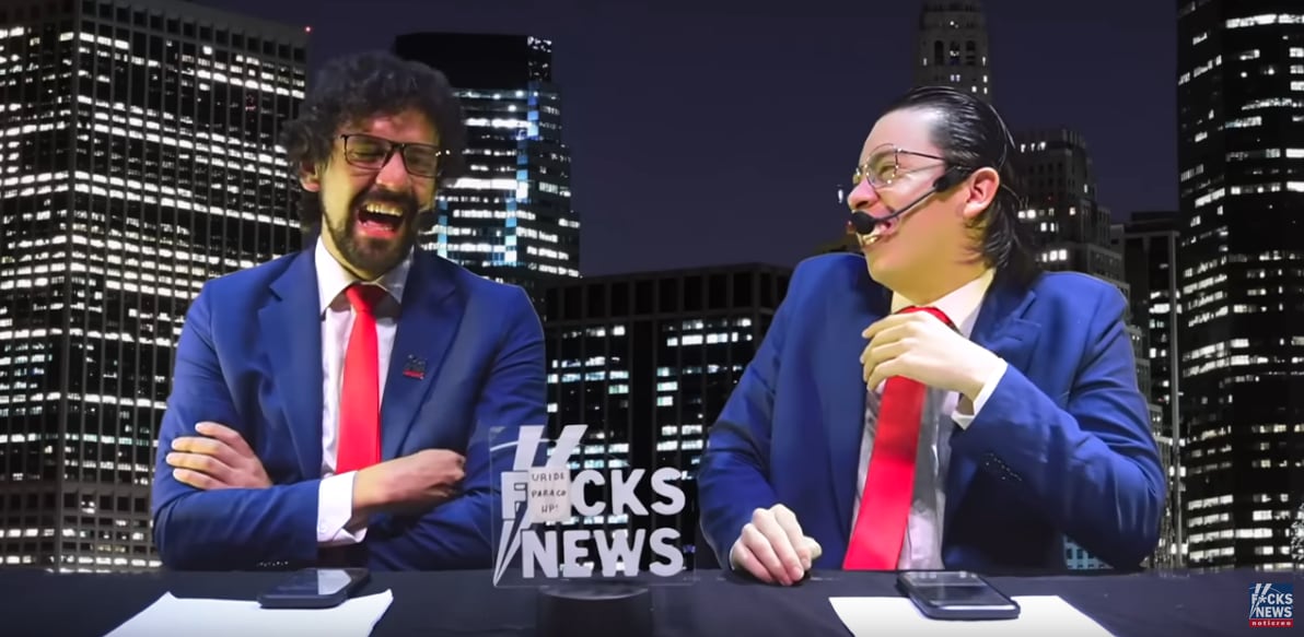 Camilo Pardo Mago y Camilo Sánchez en su “Fucks News”