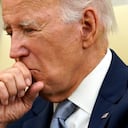 President Joe Biden listens as he meets with Costa Rica President Rodrigo Chaves in the Oval Office of the White House in Washington, Tuesday, Aug. 29, 2023. (AP Photo/Susan Walsh)