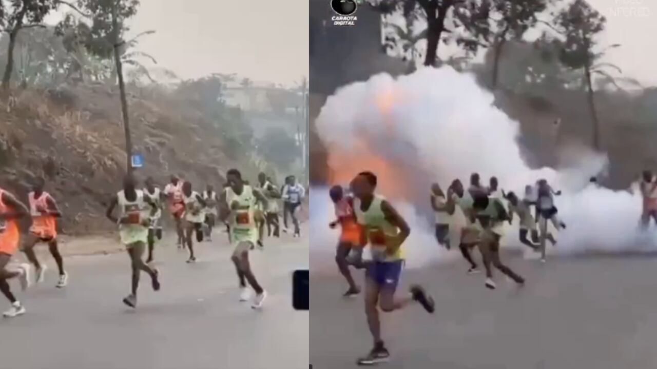 Momento de la explosión en Camerún.