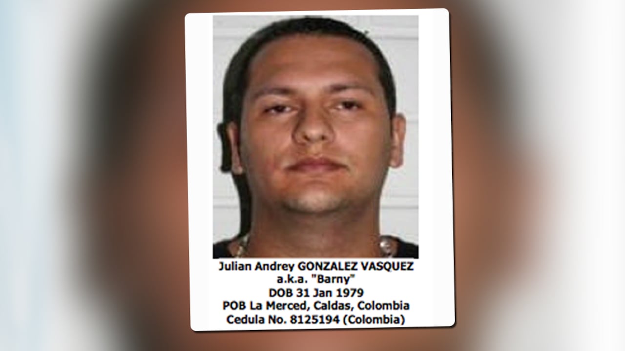 Julián Andrey González Vásquez, alias 'Barny'.