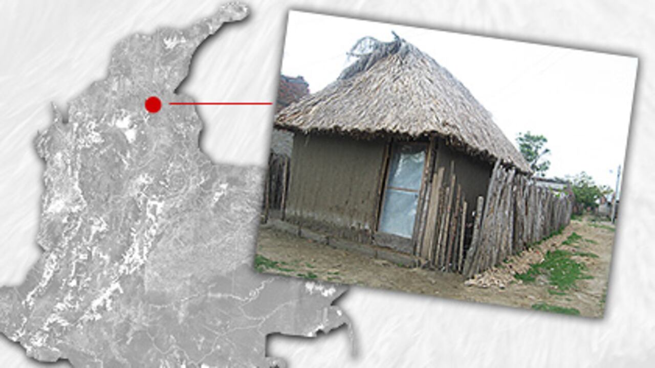 El municipio del Brazuelo del Papayal está ubicado en la zóna limítrofe del departamento de Bolívar con los departamentos de Magdalena y Cesar. En la foto, una casa de bahareque de uno de los corregimientos que lo integrarán.
