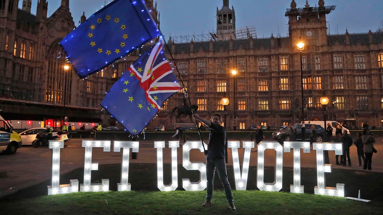 un centro de votación de las elecciones europeas en Londres el 23 de mayo de 2019.