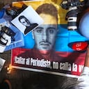 Reporteros gráficos, camarógrafos y periodistas de la ciudad de Cali pertenecientes al Círculo de Reporteros Gráficos del Valle del Cauca, Ciregráficos levantaron su voz durante un plantón en el Boulevard del río por el asesinato del periodista Mateo Pérez Rueda en Briceño Antioquía .