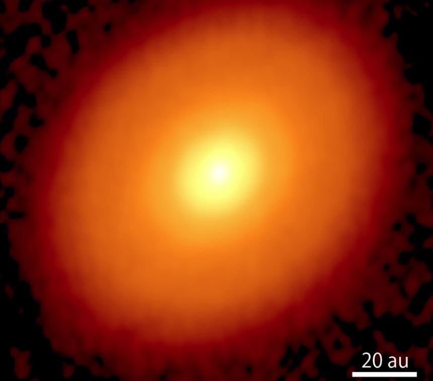 Una protoestrella revela los inicios de la formación planetaria.