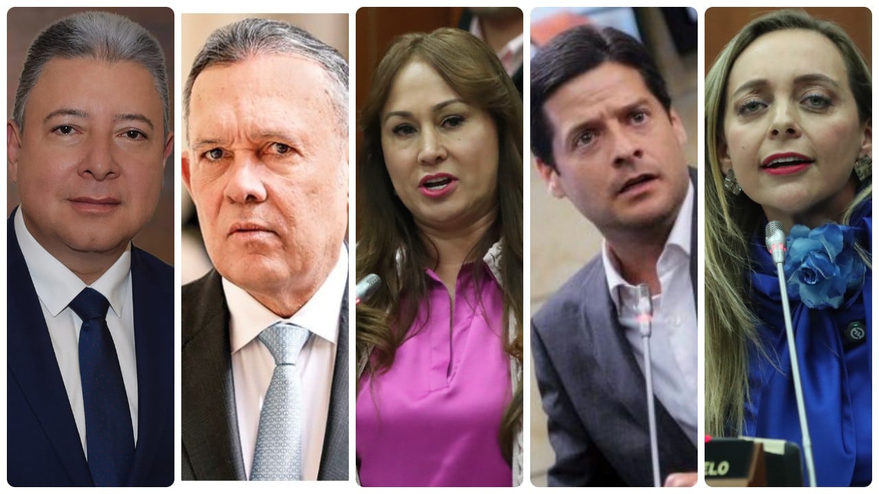 Nicolás Echeverry, Efraín Cepeda, Berenice Bedoya, Mauricio Gómez Amín y Ana Paola Agudelo.