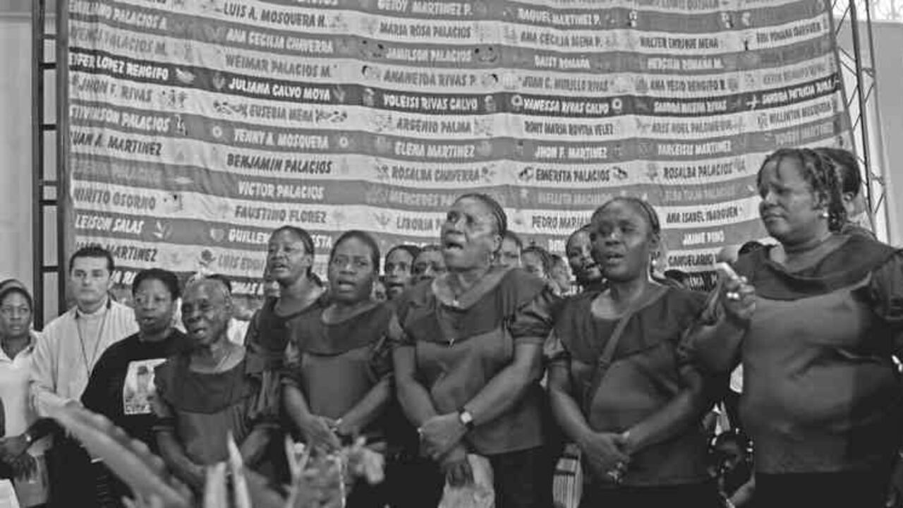 Las víctimas del pueblo chocoano dan una batalla por la memoria.