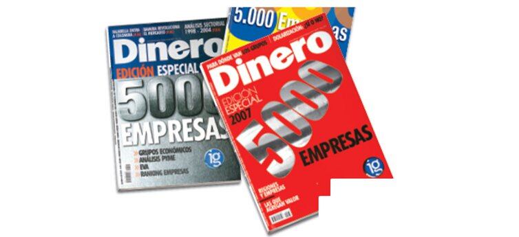 La edición especial de 5.000 empresas que realiza DINERO cada año es el esfuerzo más completo que existe en el país por homologar y colocar en un solo lugar y de un mismo modo los datos financieros y generales de todas las empresas
que operan en Colombia.