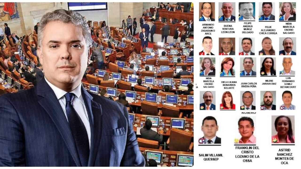 Siete conservadores, seis de La U, cuatro de Cambio Radical, tres liberales, uno de Opción Ciudadana, y otro del Centro Democrático. Estos son los 22 representantes que quisieron extender el periodo del presidente y el Congreso.