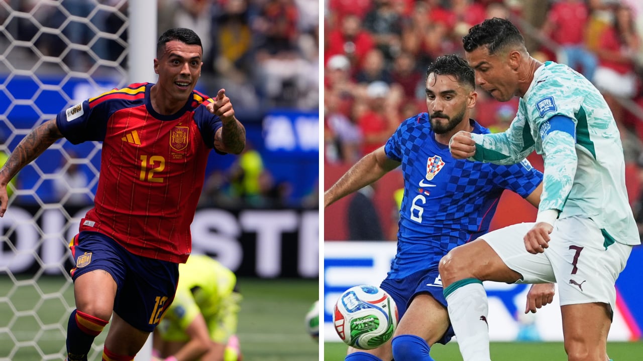 Del Portugal vs. Croacia (der.) salió el rival de España en octavos del Mundial 2026.