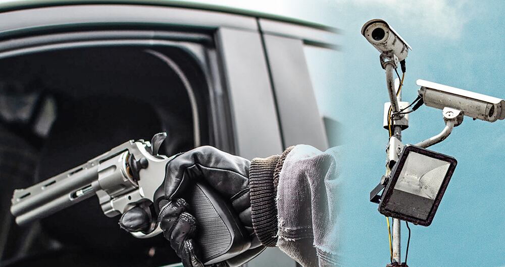 Hay varias cámaras de videovigilancia de adorno en Bogotá. 