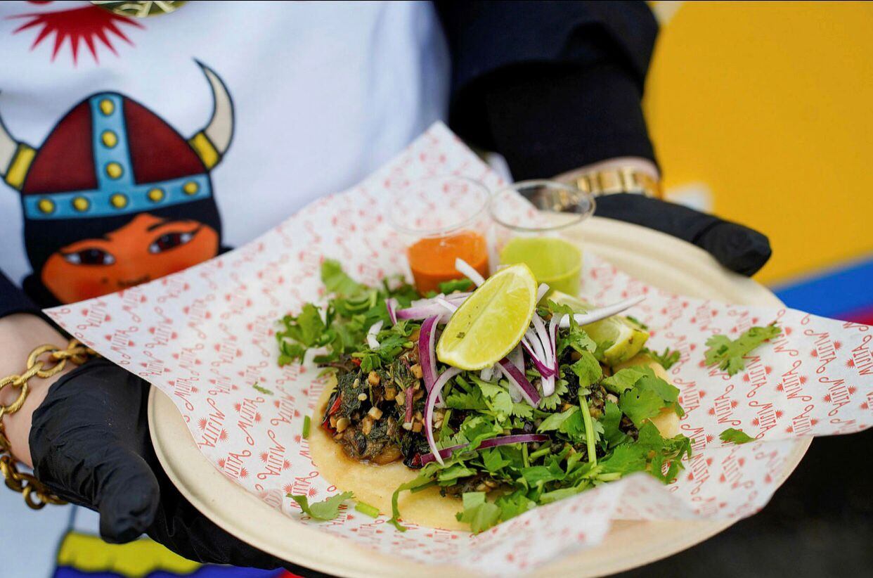 La versión de la arepa vegetariana de  María Jiménez Pacífico.