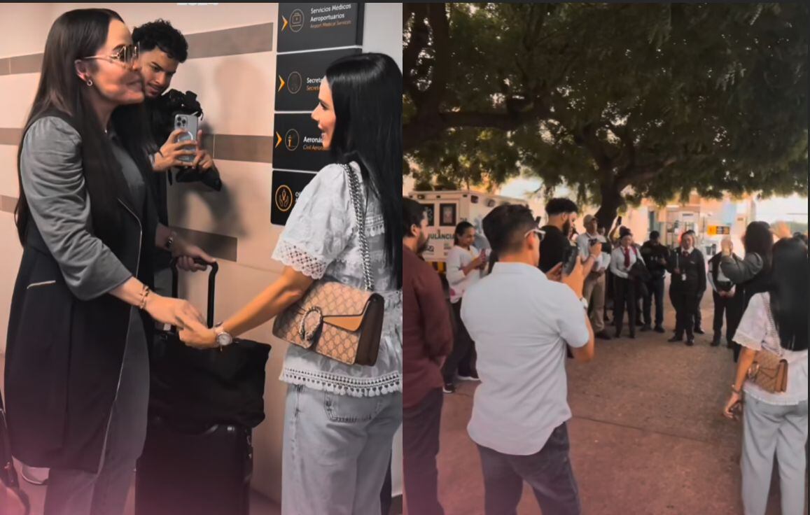 Yesenia Then llegando a Barranquilla.