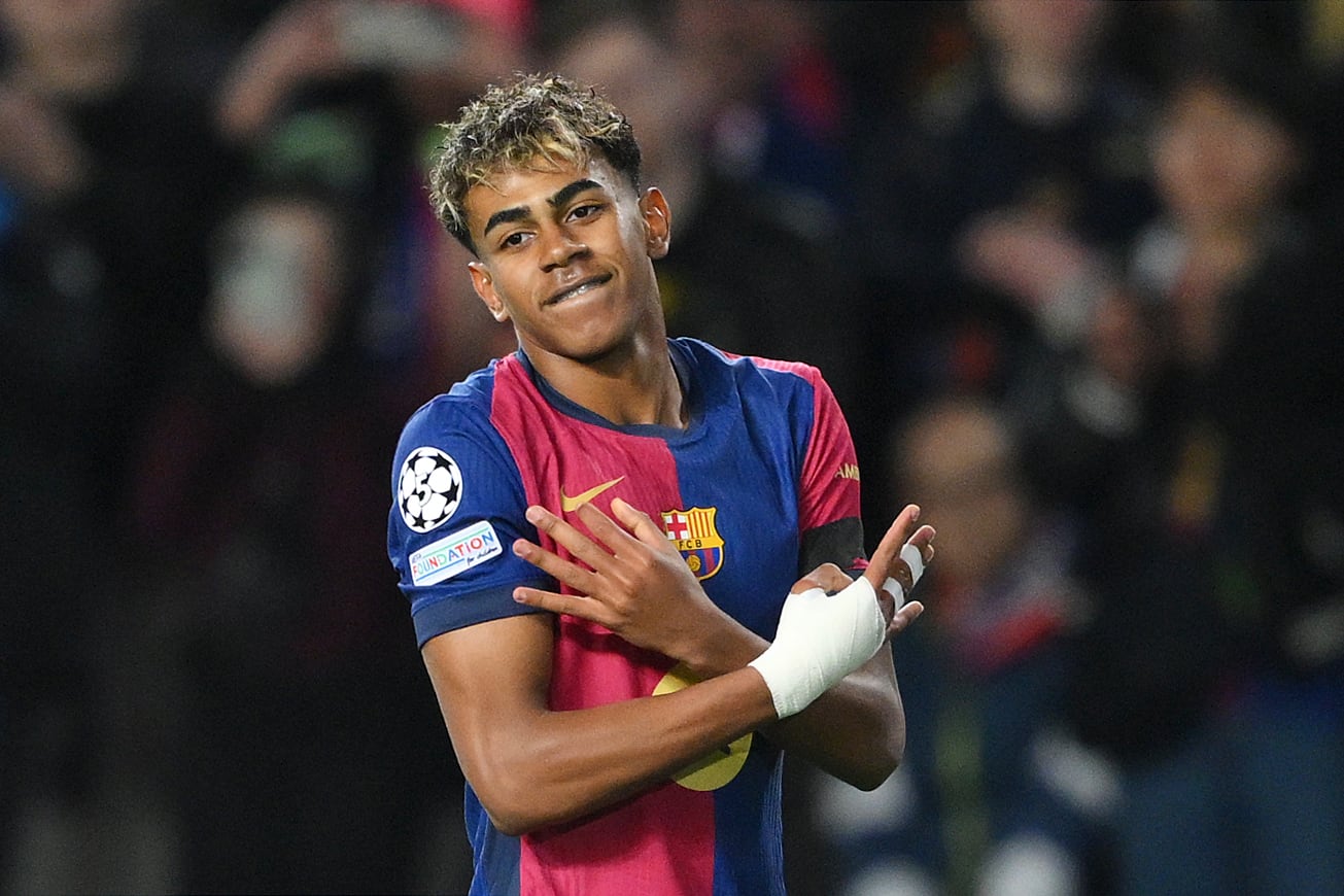 Lamine Yamal anotó en la vuelta de octavos ante Benfica