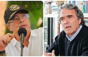 El presidente de Colombia, Gustavo Petro, y el precandidato Sergio Fajardo.