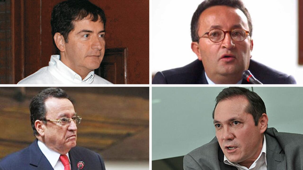 Arriba, de izquiera a derecha, Édgar Torrado y Jorge Ernesto Salamanca; y abajo, de izquierda a derecha, Jorge Durán y Antonio Sanguino.