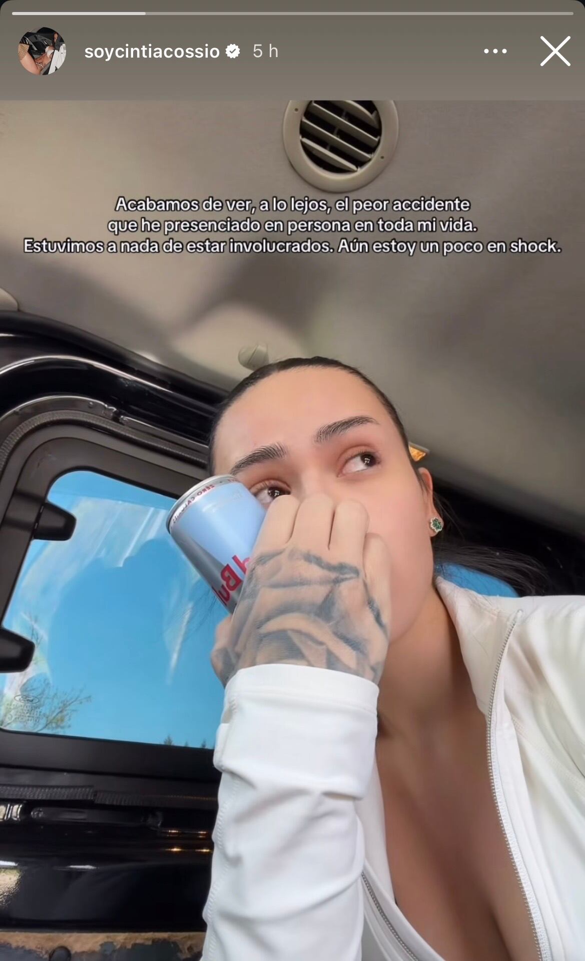 Cintia Cossio habló del accidente que presenció en Europa