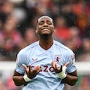 Jhon Jáder Durán se lamenta por una ocasión de gol