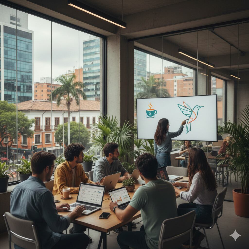 Los emprendimientos tecnológicos han tenido gran impulso en Colombia. En el Valle se han creado más de 200 startups. Foto: creada por Gemini AI