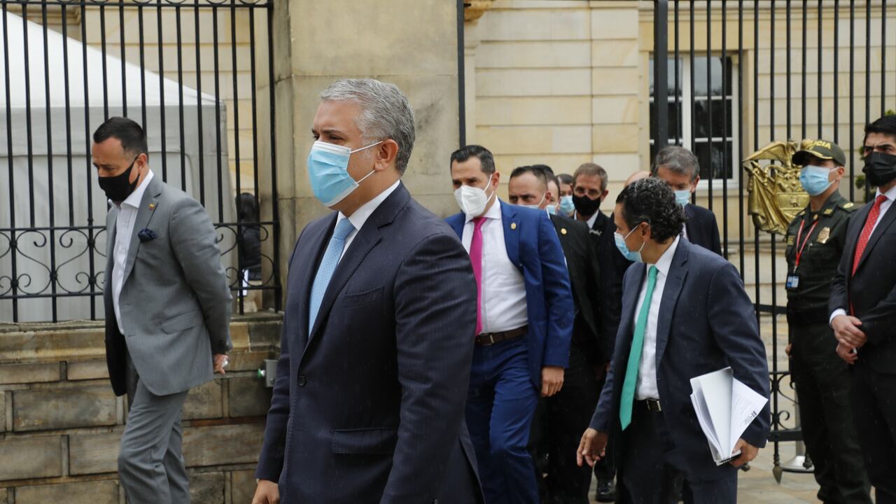 Presidente Iván Duque; Rueda prensa representante paro; Foto Guillermo Torres