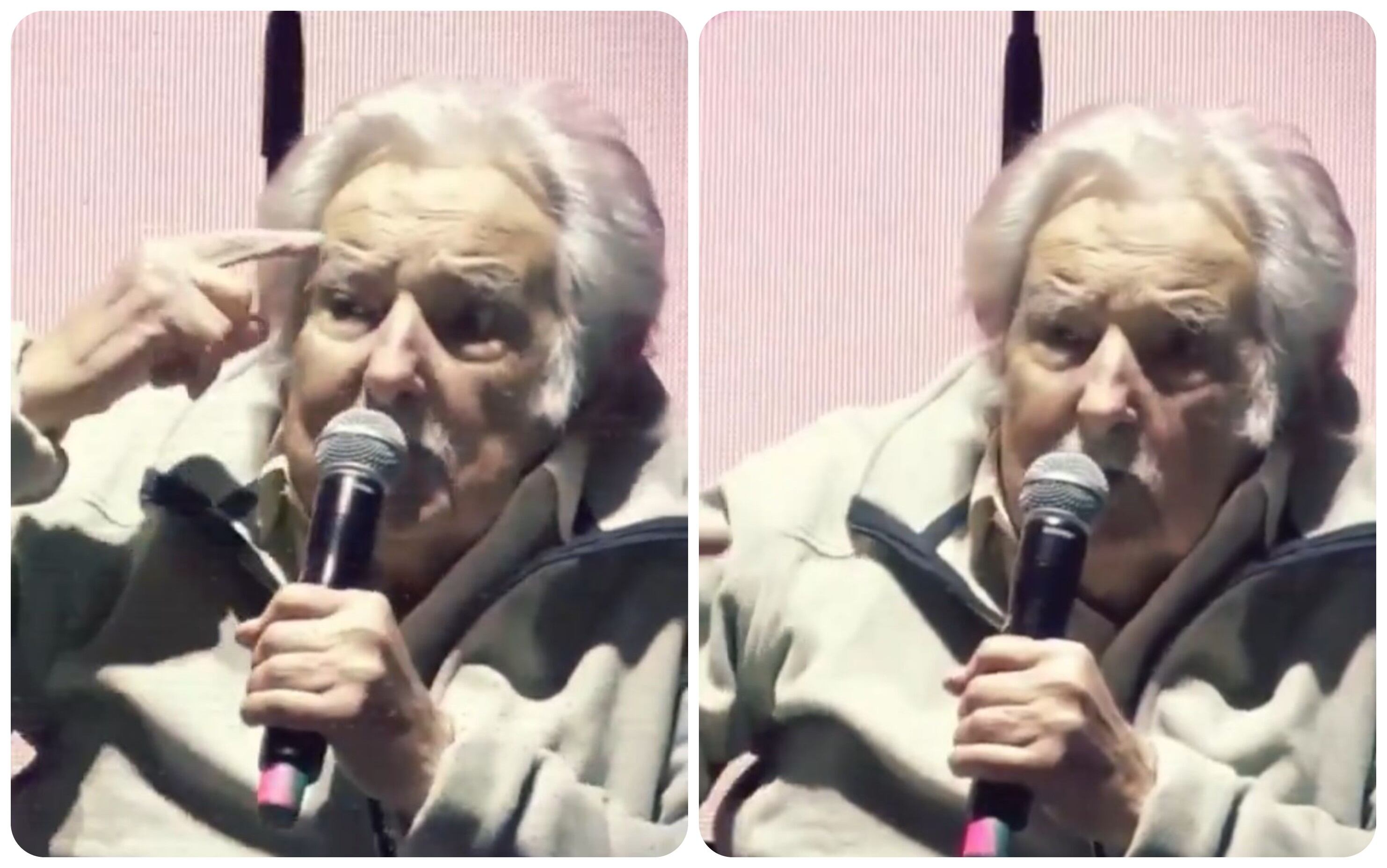 Pepe Mujica da un emotivo discurso en un acto de campaña