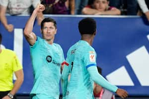 Robert Lewandowski, la gran figura del Barcelona en el último triunfo