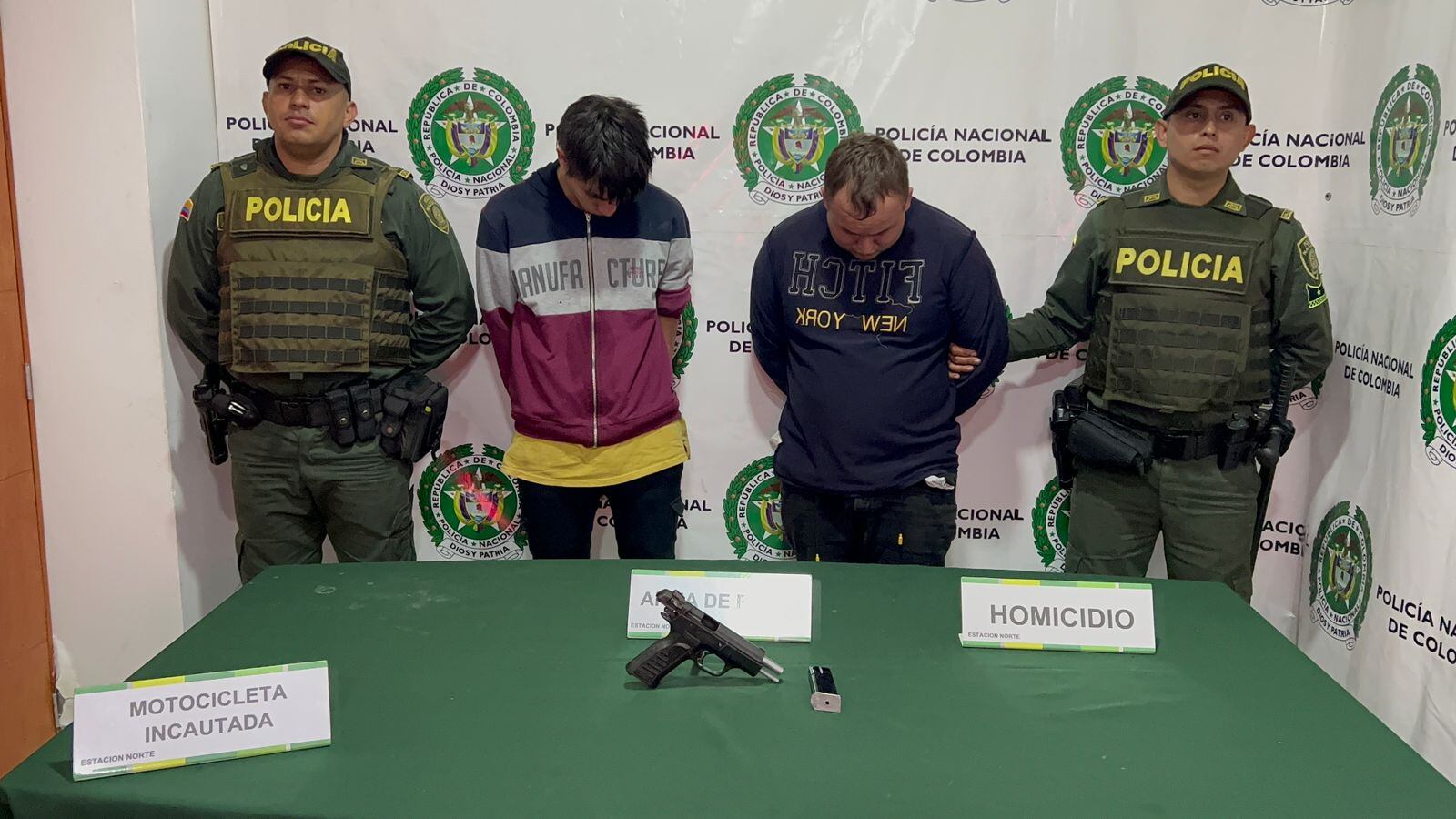 Los señalados homicidas fueron capturados en flagrancia portando un arma de fuego.