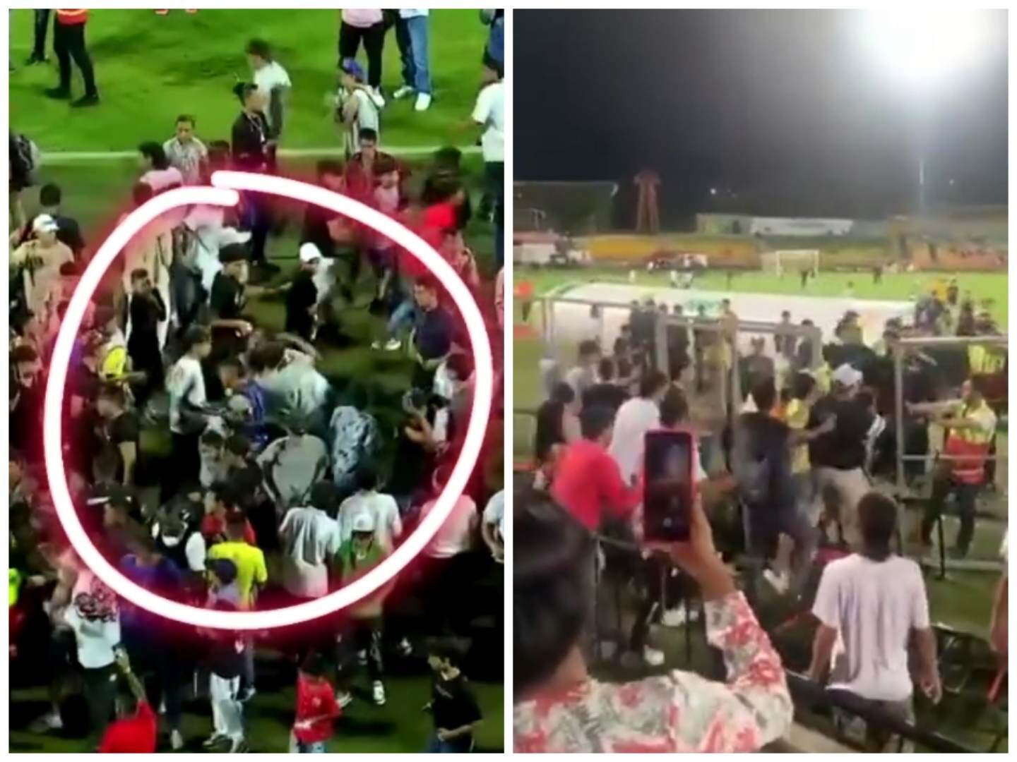 Momentos de los disturbios.