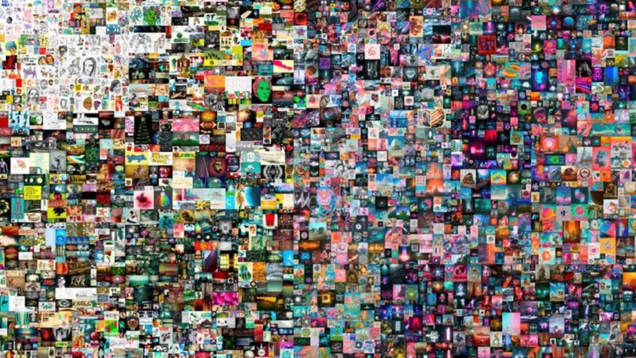 La pieza rematada en Christie's consiste en un collage de 5.000 obras de Beeple.