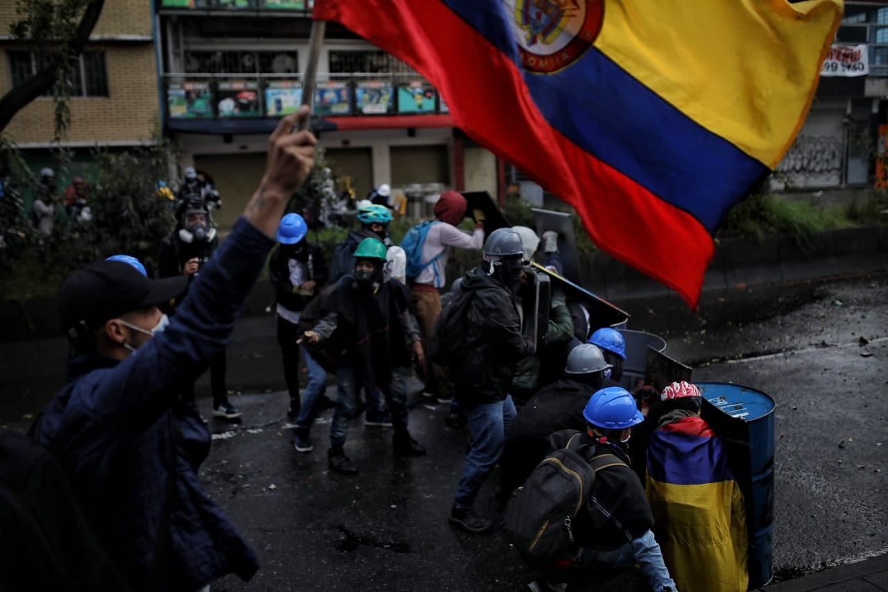 Paro Nacional toma de Bogotá calle 26 carrera 100 misak
