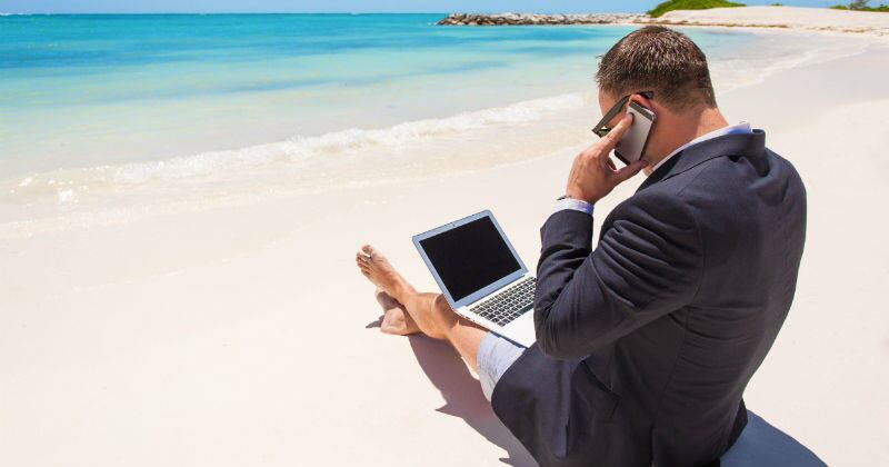 empresario, negocios, vacaciones, work vacation (123RF-Kaspars Grinvalds)