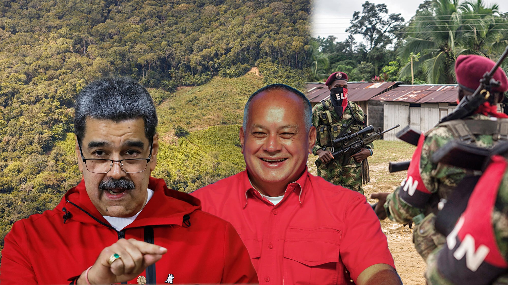 Nicolás Maduro, Diosdado Cabello y ELN