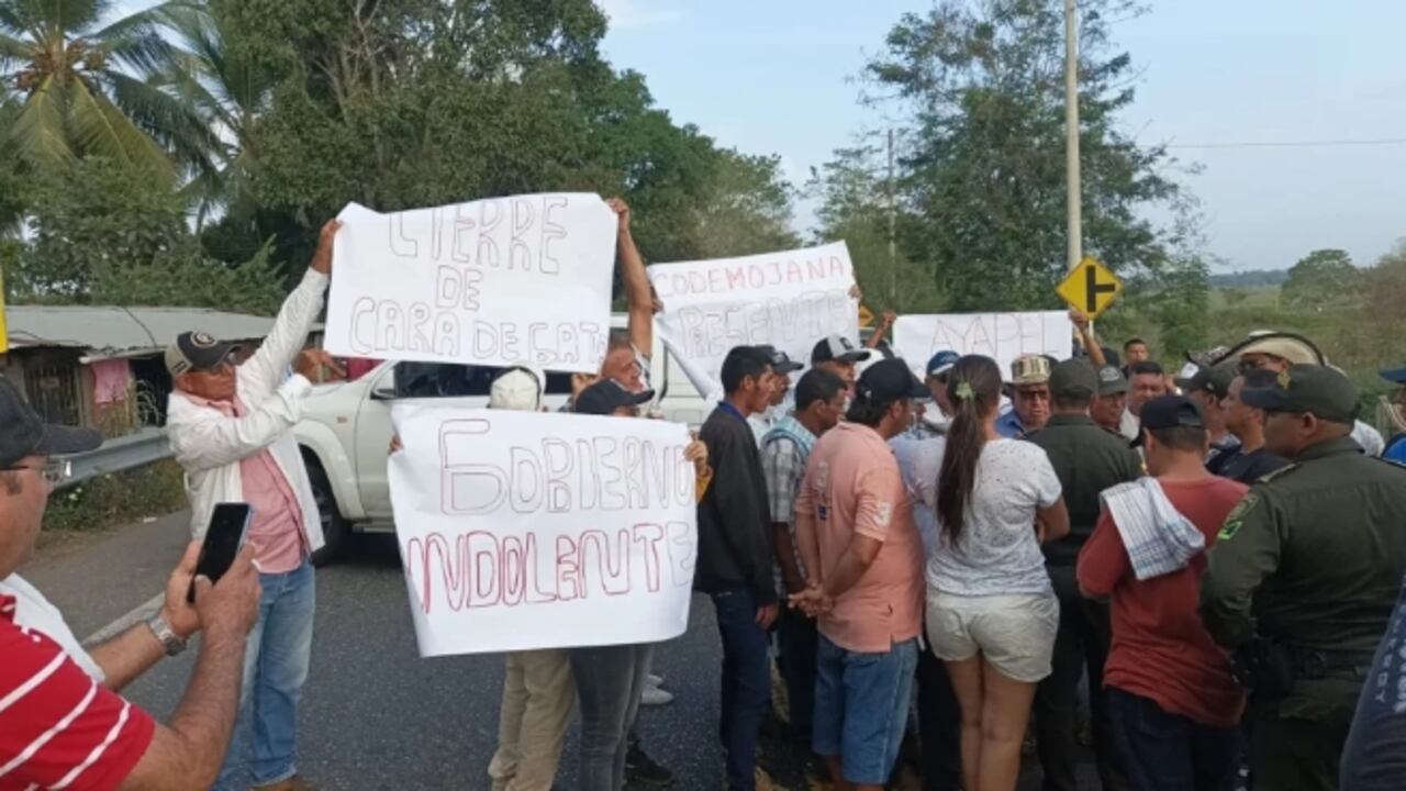 Bloqueos en La Mojana.