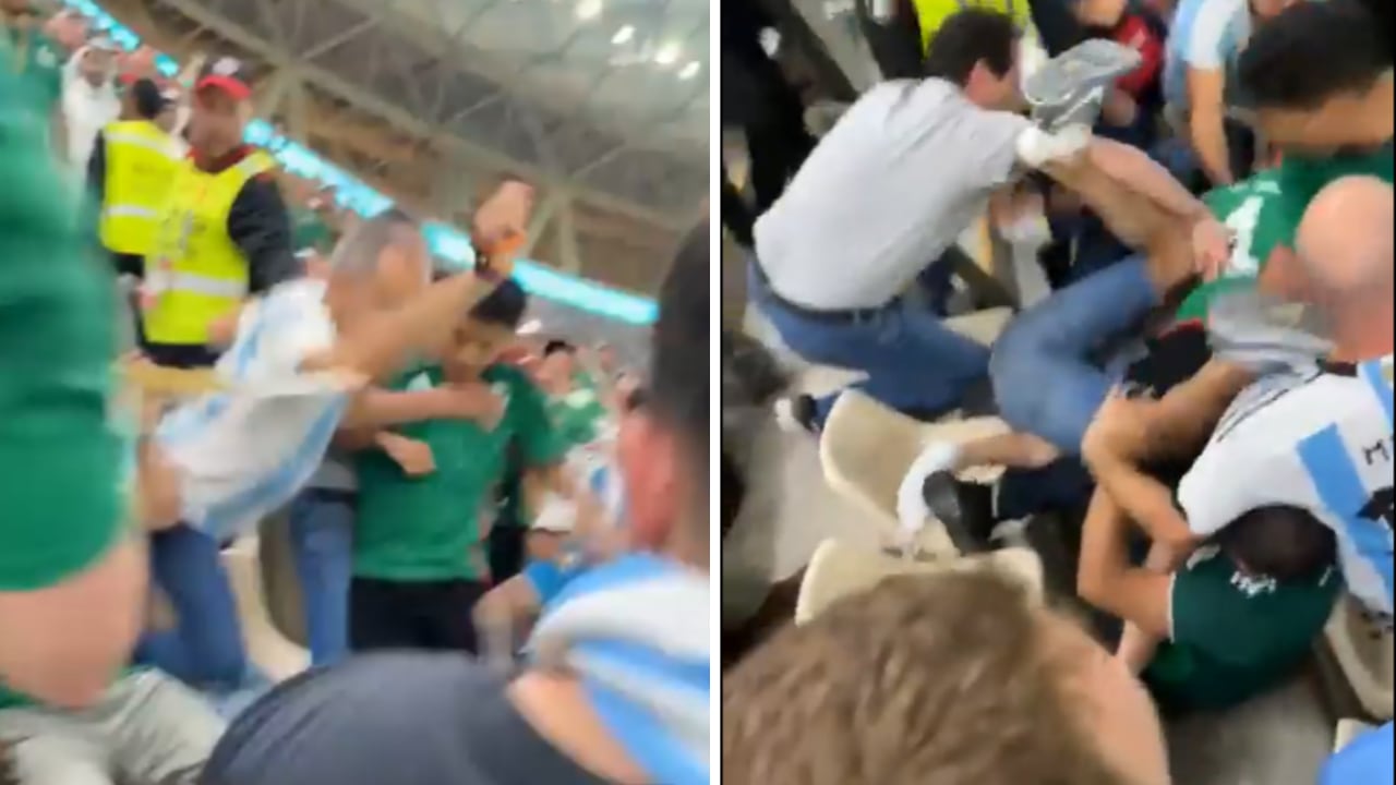 No fue la única pelea que se presentó entre aficionados durante el partido por el grupo C