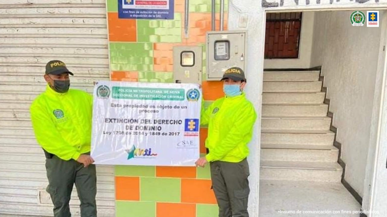 La Fiscalía ocupó con fines de extinción de dominio seis bienes en la ciudad de Neiva que fueron usados para explotar a mujeres.